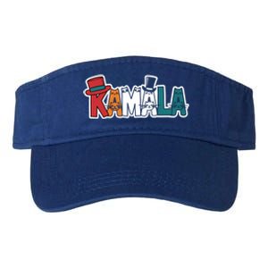 Kamala Cats Hats Fun Personalized Name Gift Valucap Bio-Washed Visor