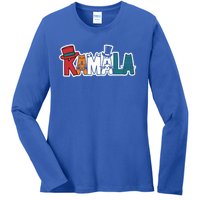 Kamala Cats Hats Fun Personalized Name Gift Ladies Long Sleeve Shirt