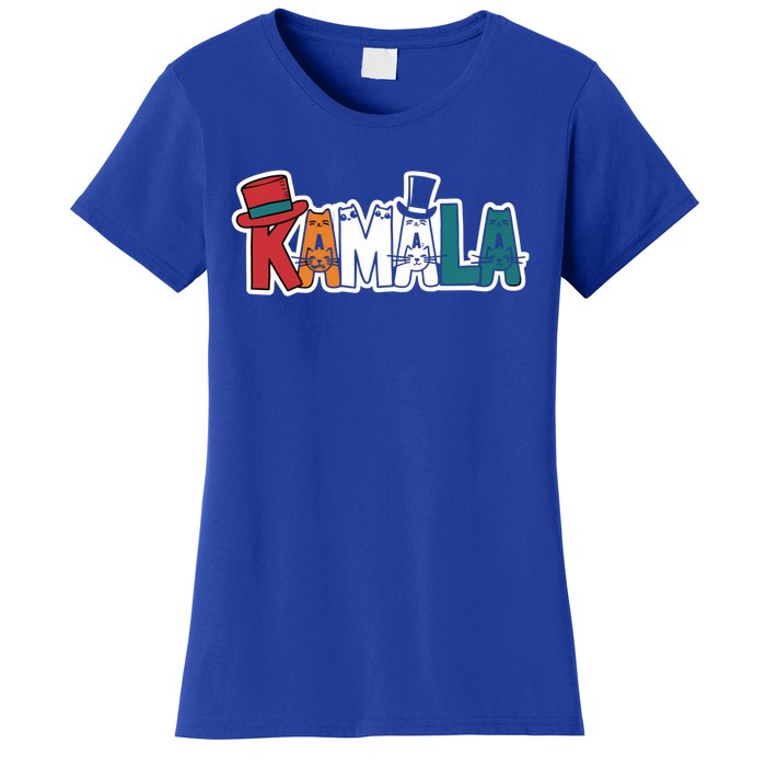 Kamala Cats Hats Fun Personalized Name Gift Women's T-Shirt