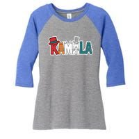 Kamala Cats Hats Fun Personalized Name Gift Women's Tri-Blend 3/4-Sleeve Raglan Shirt