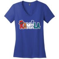 Kamala Cats Hats Fun Personalized Name Gift Women's V-Neck T-Shirt