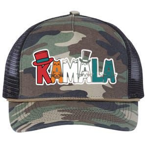 Kamala Cats Hats Fun Personalized Name Gift Retro Rope Trucker Hat Cap