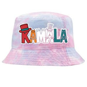 Kamala Cats Hats Fun Personalized Name Gift Tie-Dyed Bucket Hat