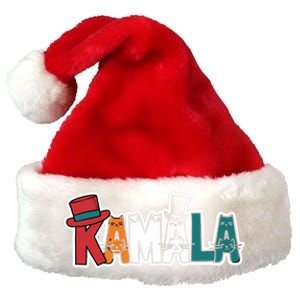 Kamala Cats Hats Fun Personalized Name Gift Premium Christmas Santa Hat