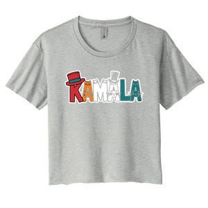 Kamala Cats Hats Fun Personalized Name Gift Women's Crop Top Tee