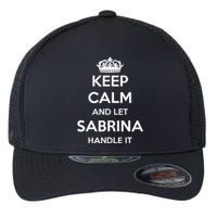 Keep Calm Handle It Personalized First Name Funny Sabrina Flexfit Unipanel Trucker Cap