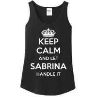 Keep Calm Handle It Personalized First Name Funny Sabrina Ladies Essential Tank