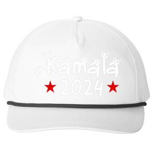 Kamala Cat Harris Walz 2024 Snapback Five-Panel Rope Hat