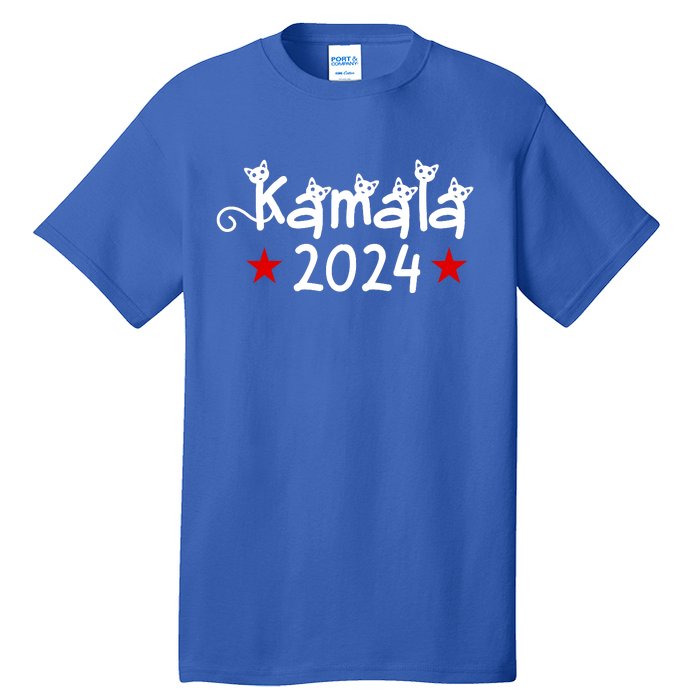 Kamala Cat Harris Walz 2024 Tall T-Shirt