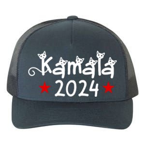 Kamala Cat Harris Walz 2024 Yupoong Adult 5-Panel Trucker Hat