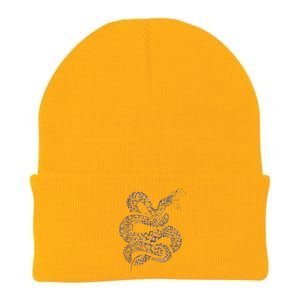 King Cobra Hissing Distressed Snake Lover Gift Knit Cap Winter Beanie