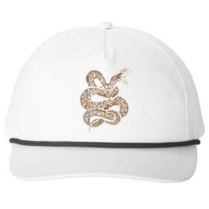 King Cobra Hissing Distressed Snake Lover Gift Snapback Five-Panel Rope Hat