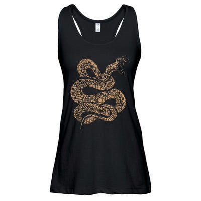 King Cobra Hissing Distressed Snake Lover Gift Ladies Essential Flowy Tank