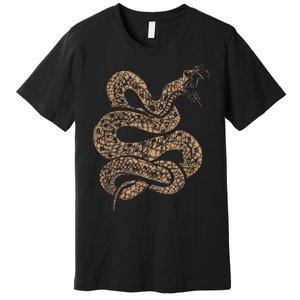 King Cobra Hissing Distressed Snake Lover Gift Premium T-Shirt