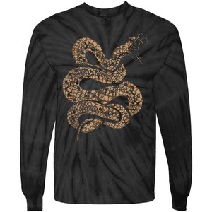 King Cobra Hissing Distressed Snake Lover Gift Tie-Dye Long Sleeve Shirt