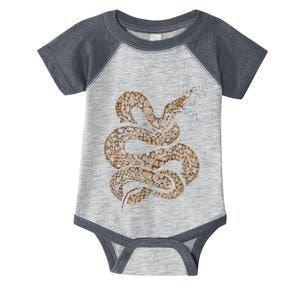 King Cobra Hissing Distressed Snake Lover Gift Infant Baby Jersey Bodysuit