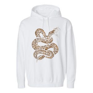 King Cobra Hissing Distressed Snake Lover Gift Garment-Dyed Fleece Hoodie