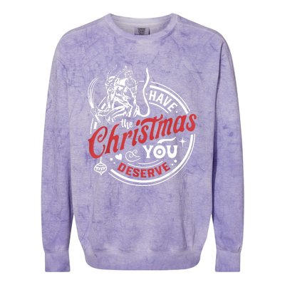 Krampus Christmas Have The Christmas You Deserve Xmas Colorblast Crewneck Sweatshirt