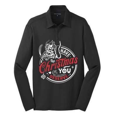 Krampus Christmas Have The Christmas You Deserve Xmas Silk Touch Performance Long Sleeve Polo