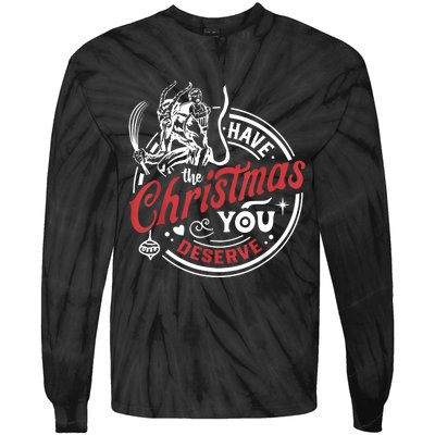 Krampus Christmas Have The Christmas You Deserve Xmas Tie-Dye Long Sleeve Shirt