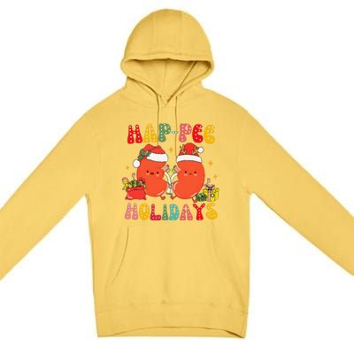 Kidney Christmas Happee Holidays Xmas Nurse Premium Pullover Hoodie