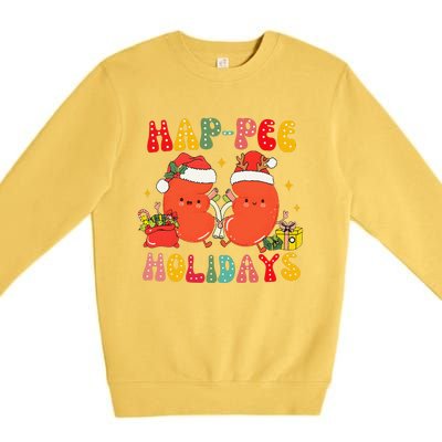 Kidney Christmas Happee Holidays Xmas Nurse Premium Crewneck Sweatshirt