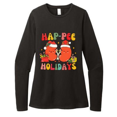 Kidney Christmas Happee Holidays Xmas Nurse Womens CVC Long Sleeve Shirt