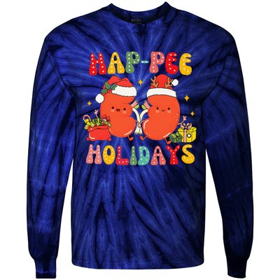 Kidney Christmas Happee Holidays Xmas Nurse Tie-Dye Long Sleeve Shirt