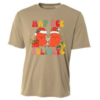 Kidney Christmas Happee Holidays Xmas Nurse Cooling Performance Crew T-Shirt