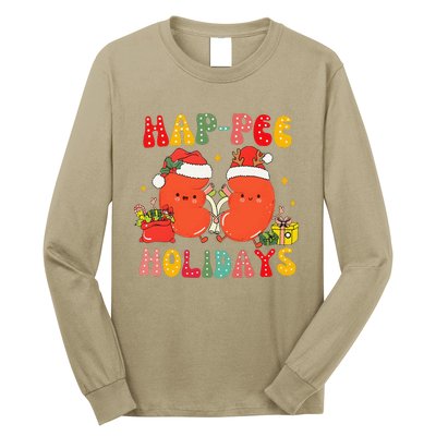 Kidney Christmas Happee Holidays Xmas Nurse Long Sleeve Shirt