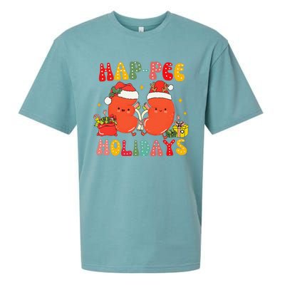 Kidney Christmas Happee Holidays Xmas Nurse Sueded Cloud Jersey T-Shirt