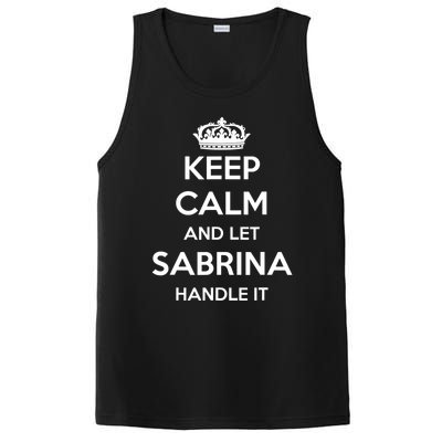 Keep Calm Handle It Personalized First Name Funny Sabrina PosiCharge Competitor Tank