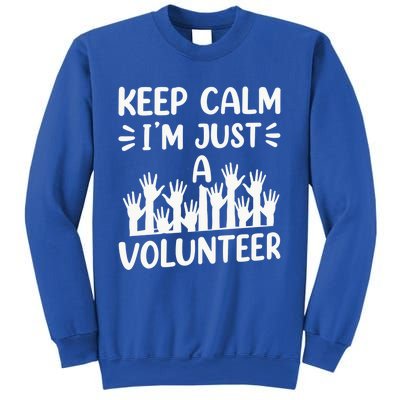 Keep Calm Im Just A Volunteer Volunteering Job Volunteers Sweatshirt Sweatshirt