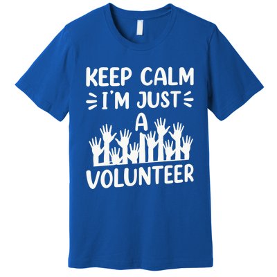 Keep Calm Im Just A Volunteer Volunteering Job Volunteers Sweatshirt Premium T-Shirt