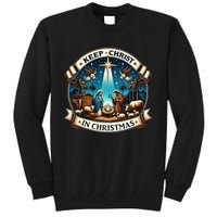 Keep Christ In Christmas  Nativity Scene   Tall Sweatshirt