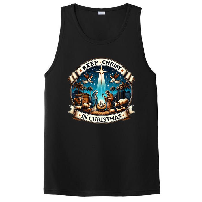 Keep Christ In Christmas  Nativity Scene   PosiCharge Competitor Tank