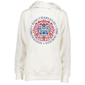 King Charles III Coronation 2023 Womens Funnel Neck Pullover Hood