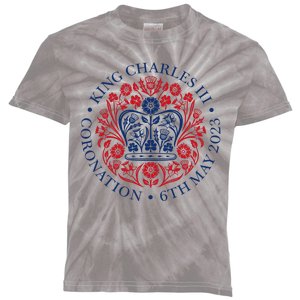 King Charles III Coronation 2023 Kids Tie-Dye T-Shirt