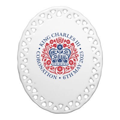 King Charles III Coronation 2023 Ceramic Oval Ornament