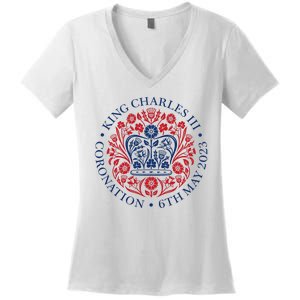 King Charles III Coronation 2023 Women's V-Neck T-Shirt