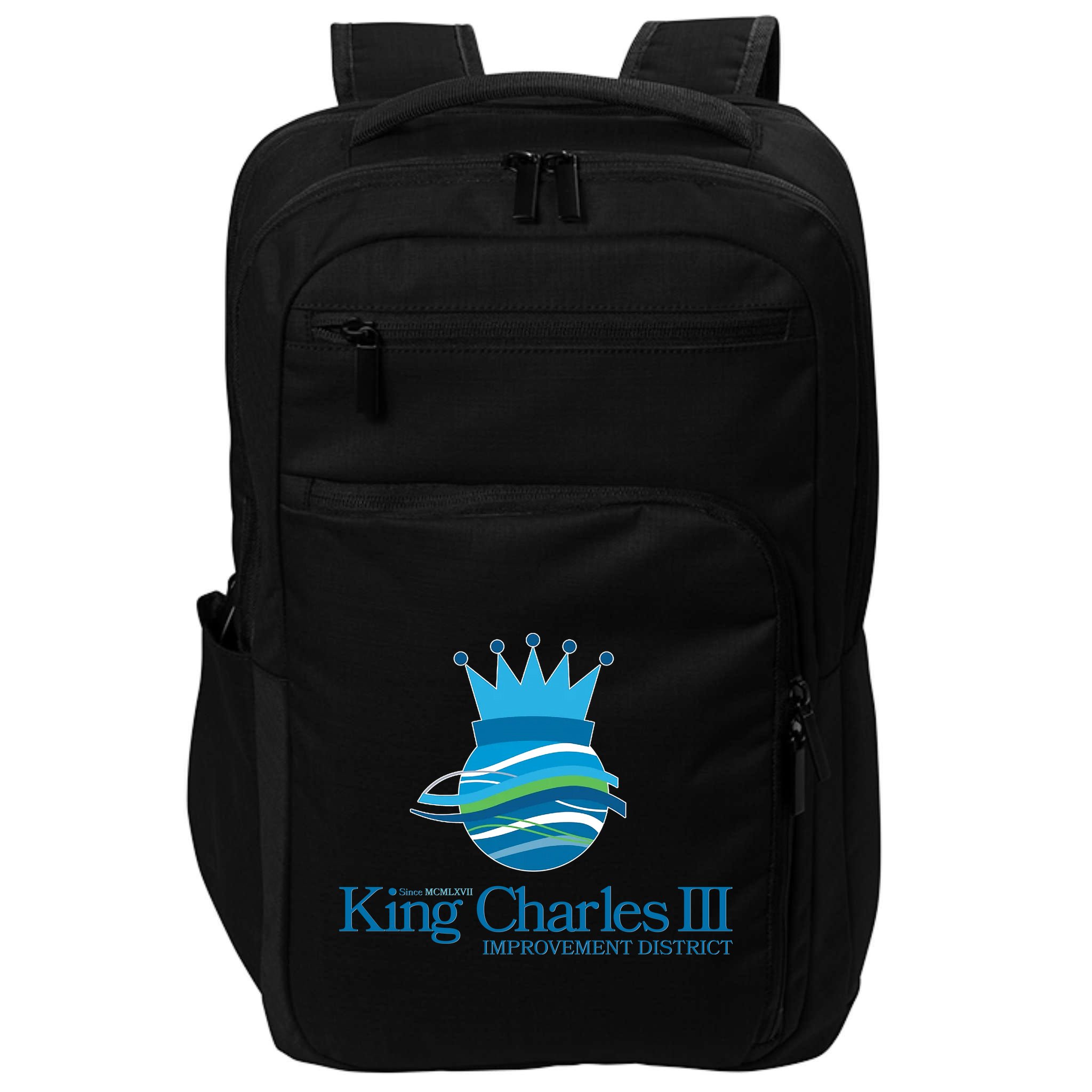King Charles III Improvement District Impact Tech Backpack