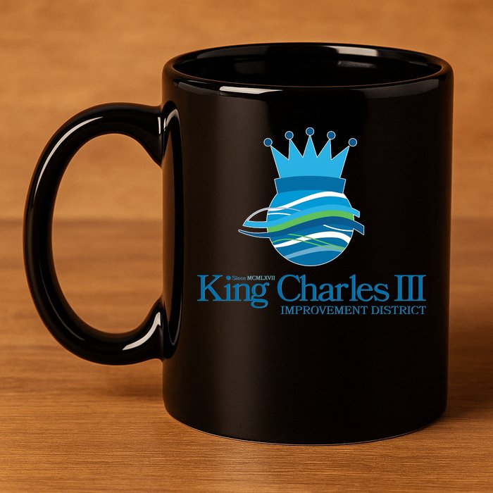 King Charles III Improvement District 11oz C Handle Ceramic Mug