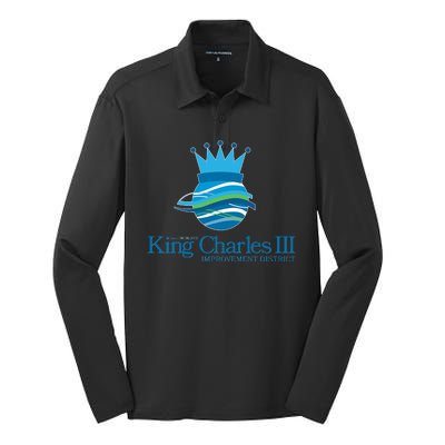 King Charles III Improvement District Silk Touch Performance Long Sleeve Polo