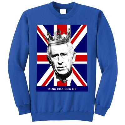 King Charles Iii Funny Gift Union Jack Royal Family Great Gift Sweatshirt