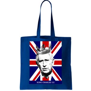 King Charles Iii Funny Gift Union Jack Royal Family Great Gift Tote Bag