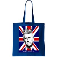 King Charles Iii Funny Gift Union Jack Royal Family Great Gift Tote Bag