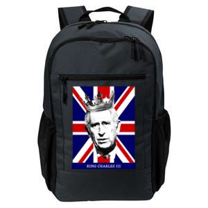 King Charles Iii Funny Gift Union Jack Royal Family Great Gift Daily Commute Backpack