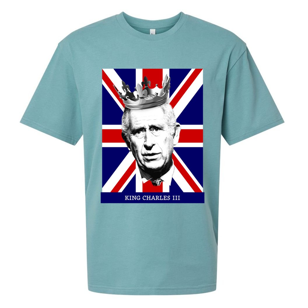 King Charles Iii Funny Gift Union Jack Royal Family Great Gift Sueded Cloud Jersey T-Shirt
