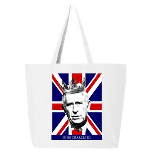 King Charles Iii Funny Gift Union Jack Royal Family Great Gift 25L Jumbo Tote