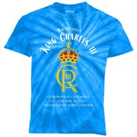 King Charles Iii 6 May Coronation Watch Party Souvenir Gift Kids Tie-Dye T-Shirt